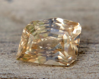Natural Peach Sapphire 1.44ct Unheated Freeform Cut Loose Gemstone | Rare Ceylon Sapphire