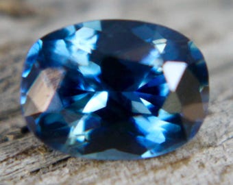 Natural Blue Sapphire | Cushion Cut | 6.53x4.88 mm | 0.88 Carat | Loose Green Blue Sapphire | Engagement Ring | Genuine Sapphire Stones