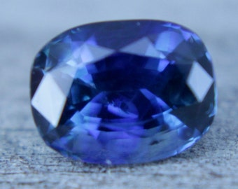 Natural Blue Sapphire | Cushion Cut | 1.19 Carat | 6.42x4.97 mm | LOOSE CORUNDUM | Natural Gemstones | Engagement Ring | Bi Colour