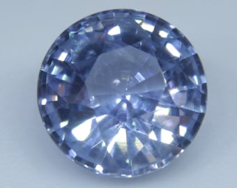 Natural Pale Blue Sapphire | Round Cut | 1.43 Carat | 6.51 mm | Unheated Blue Sapphire | Untreated Sapphire | Jewellery Settings | Crystals