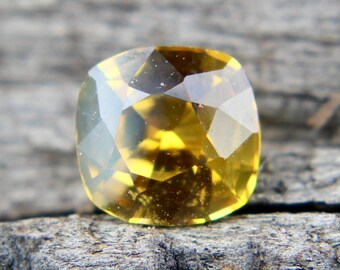 Natural Bi Coloured Sapphire | Cushion Cut | 5x5 mm | 0.72 Carat | Unheated Untreated Sapphire | Yellow Sapphire Ring | Engagement Ring