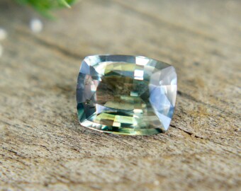 Natural Tri Coloured Sapphire | Cushion Cut | 0.80 Carat | 6.13x4.82 mm | Wedding Bands | Custom Jewellery Making  | Birth Stones