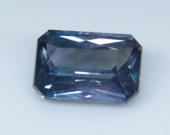 Loose Bi Colour Sapphire | Emerald Cut | 9.36x6.32  mm | 2.60 Carat |  Unheated Gemstones | Jewellery Making Engagement Rings Loose Sapphire