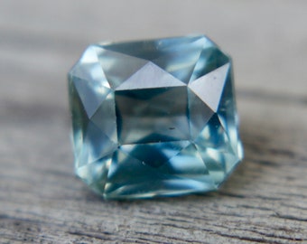 Natural Teal Sapphire | Octagonal Emerald Cut | 5.52x5.15 mm | 1 Carat | Loose Teal Sapphire | Ceylon Sapphire | Engagement Rings
