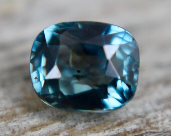 Natural Teal Sapphire | Cushion Cut | 5.80x4.83  mm | 1.17 Carat | Loose Sapphire Gemstone | Unheated Sapphire | Unheated | Natural Gemstone