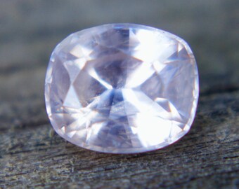 Natural Pale Pink Orange Sapphire | Cushion Cut | Untreated Unheated Gemstones | 6.51x5.51 mm | 1.18 Carat | Earth Sourced Gemstones