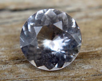 Loose Sapphire | Natural White Sapphire | Round Cut |  6.85 mm | 1.30 Carat | Engagement Ring | Sapphire Ring | Jewellery Making