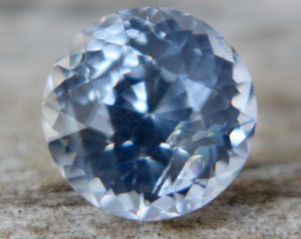 Natural White  Sapphire | Round Cut | 6.40 mm | 1.45 Carat | Unheated | Untreated | Ceylon Sapphires
