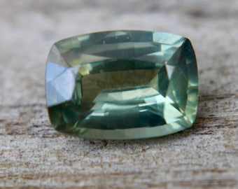 Natural Green Sapphire | Cushion Cut | 6.89x4.90 mm | 0.98 Carat | Loose  Sapphire | Engagement Rings | Sapphire Rings | Jewellery | Jewels