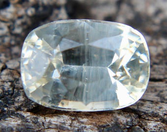 Natural Pale Yellow Sapphire | Cushion Cut | 7.00x5.00 mm | 1.15 Carat | Unheated Untreated Sapphire | Natural Sapphire Ring |