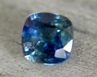 Natural Greenish Blue Sapphire | Square Cushion Cut | 0.90 Carat | 5.65 mm | Loose Sapphire | Engagement Rings | Jewellery | Pendants