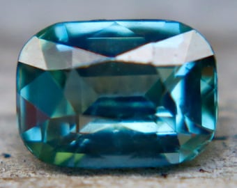 Natural Blue Green Sapphire 1.03 Ct Cushion Madagascar | Teal Sapphire Loose Gemstone | Engagement Ring Stone | Untreated Natural Sapphire