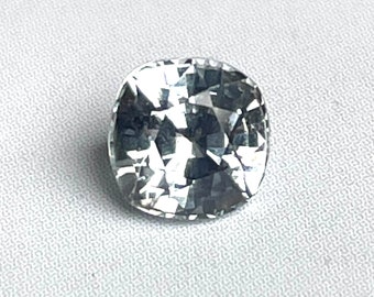 Natural White Sapphire | Cushion Cut | 5.09 mm | 0.81 Carat | Loose Sapphire | Unset Unheated Untreated Sapphire Gemstone | Genuine Sapphire