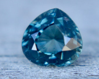 Natural Green Sapphire | Heart Cut | 1.15 Carat | 5.95x5.70  mm | Engagement Ring |  Sapphire Ring | Natural Coloured Stone
