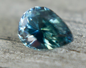 Natural Blue Green Sapphire | Pear Cut | 6.70x5.18 mm | 1.03 Carat | Loose Corundum | Unset Sapphire | Engagement Rings | Sapphire Ring
