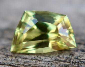 Natural Greenish Yellow Sapphire 1.83 Ct Unheated Australian Freeform VVS Loose Gem | Rare Parti Sapphire for Engagement Ring