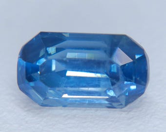 Natural Blue Sapphire 1.62ct Emerald Cut Loose Gemstone Ceylon Sapphire for Engagement Ring Jewelry Making Rare Sapphire Gem