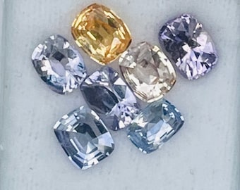 Natural Sapphires Set Of Gemstones  | Cushion Cut | 5-5.5mm | 3.50 Carat | Untreated Gemstones | Engagement Rings | Sapphire Jewelries