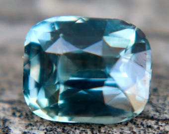 Natural Teal Sapphire 1.54 ct Unheated Madagascar Cushion Cut VVS Loose Sapphire for Engagement Ring Rare Earth Sourced Gemstone