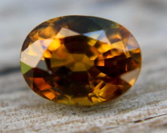 NATURAL BICOLOURED SAPPHIRE | Oval Cut | 2.20 Carat | 8X6 Mm | Sapphire Crystals |  Loose Gemstones | Yellow Blue Sapphire | Coloured Gems