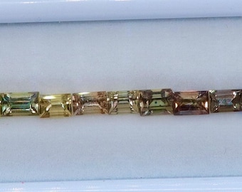 Natural Multicolor Sapphire Baguette Suite, 5.90ct, 4 x 2.5mm Loose Gemstones