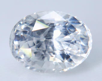 Natural Colorless Sapphire 1.58Ct Oval Cut | White Sapphire Loose Gemstone | Ceylon Sapphire | Engagement Ring Stone