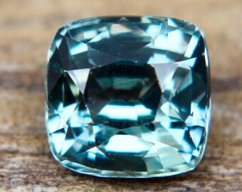 Natural Green Sapphire | Cushion Cut | 5.7x5.5 mm | 1.17 Carat | Loose Gemstone | Unset Unheated Sapphire | Engagement Ring | Wedding Ring