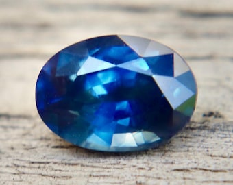 Natural Greenish Blue Sapphire 1.16ct | Oval Cut Unheated Loose Gemstone | Eye Clean Certified Sapphire