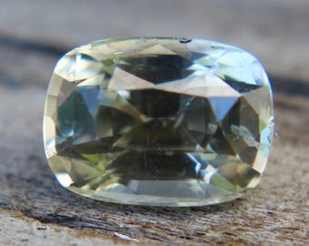 Loose Pale Yellow Sapphire | Cushion Cut | Lite Yellow Sapphire | 1.33 Carat | 7.10x5.20 mm | Unheated Untreated Sapphires