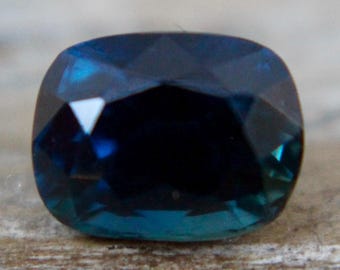 Natural Greenish Blue Sapphire | Cushion Cut | 6.75x5.15 mm | 1.33 Carat | Engagement Ring | Birth Stone Ring | Anniversary Ring | Jewellery
