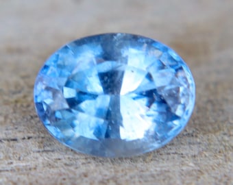 Natural Pale Blue Sapphire | Oval Cut | 7.44x5.77 mm | Loose Sapphire | Jewellery Engagement Rings | Jewellery | Loose Sapphire Gemstone