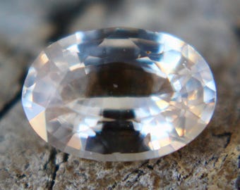 Natural Pale Pink Orange Sapphire | Natural Unique Sapphire | Oval Cut |  1.40 Carat | 8mm | Unheated | Ceylon Sapphire