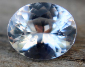 Natural White Sapphire | Oval Cut | 0.85 Carat | 6.70x5.65 mm | Natural Colourless Sapphire | Engagement Rings | Wedding Bands | Stones