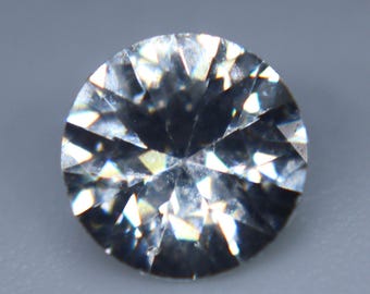 Natural White Sapphire: 0.70 Carat Round Cut Ceylon Gemstone