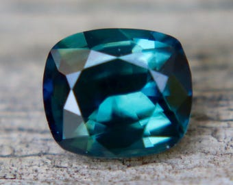 Natural Teal Sapphire | 1.01 Carat | Rectangular Cushion Cut | Unheated | VVS Clarity | Madagascar Origin