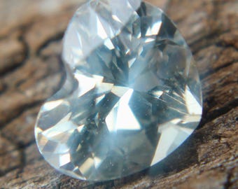 Natural White Sapphire | Heart Cut | 7.57x6.60 mm | 1.50 Carat |  | Loose Gemstone | Unheated | Untreated | Unset Sapphire