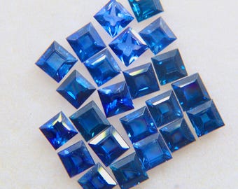 Royal Blue Ceylon Sapphires Set — 3.00 mm Princess Cut, 4.70ct TW, VS–VVS | Loose Sapphires for Fine Jewelry | Sapphire Pal