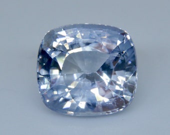 Natural Pale Blue Sapphire | Cushion Cut | 3.20 Carat | 8.37x7.67 mm | Blue Sapphire Rings | Engagement Rings | Wedding Bands | Gemstones