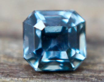 Natural Teal Sapphire | Asscher Cut | 0.82 Carat | 4.95x4.80 mm | Loose Sapphire | Blue Green Sapphire Rings | Jewellery | Gemstones