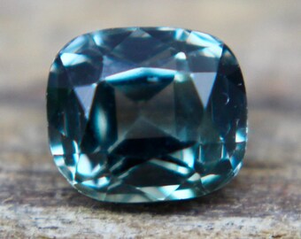 Natural Green Sapphire | Cushion Cut | 1.25 Carat | 5.87x5.11 mm | Loose Sapphire | Green Sapphire Rings | Jewellery | Gemstones
