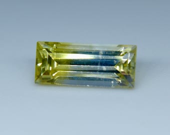 Natural Yellow White Sapphire  | Baguette Cut | 9.27x3.97 mm | 1.45 Carat | No Enhancements | LOOSE Sapphire