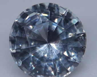 Natural White Sapphire 1.29ct Round Cut, Unheated Ceylon Loose Gemstone for Ring