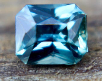 Natural Green Sapphire | Emerald Cut | 0.85 Carat | 5.28x4.45 mm | Loose Sapphire | Parti Sapphire Rings | Jewellery | Gemstones | Stones