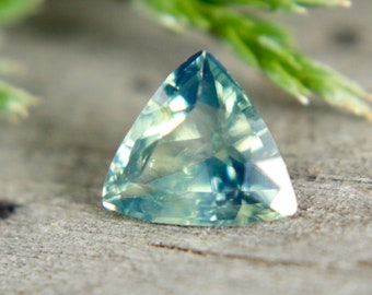 Natural Green Sapphire | Trillion Cut | 6.40 mm | Green Sapphire Engagement Ring | Loose Sapphire | Sapphire | Jewellery Supplies