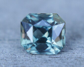 Natural Parti Sapphire | Emerald Cut | 5.60x5.00 mm | 1 Carat | Unheated Untreated Sapphire | Engagement Ring | Parti Sapphire Rings