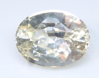 Natural Pale Yellow Sapphire 2.10ct Oval Cut | Unheated Ceylon Eye Clean | Loose Gemstone for Engagement Rings