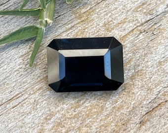 Natural Deep Blue Sapphire | Emerald Cut | 9.68x6.96 mm | 3.60 Carat | Engagement Ring | Black Sapphire | Sapphire Ring | Natural Stones