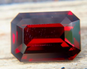 20.67 Ct Natural Garnet Emerald Cut | VVS Ceylon Garnet | Unheated Untreated | Loose Gemstone | Fine Jewelry Stone