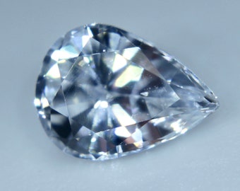 Loose Colourless Sapphire | White Sapphire | Sapphire | Pear Cut | 7x5 mm | 0.90 Carat | Engagements | Ceylon Sapphire | White Gemstones