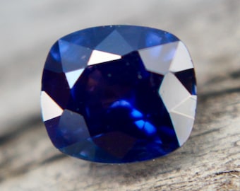 Natural Blue Purple Sapphire | Bi Coloured Sapphire | Cushion Cut | 1.31 Carat | 6.40x5.70 mm | Jewellery Making Gemstones